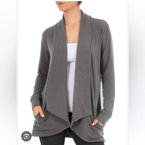 Athleta Terry Open Front Cardigan Sweater Wrap Draped